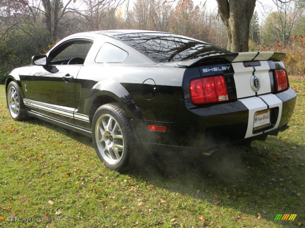 2007 Mustang Shelby GT500 Coupe - Black / Black/Red photo #5