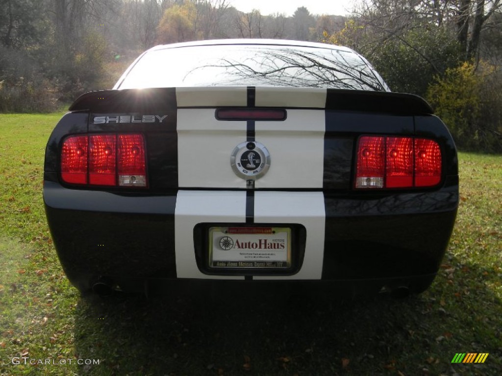 2007 Mustang Shelby GT500 Coupe - Black / Black/Red photo #6