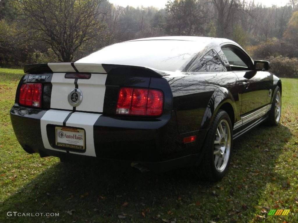 2007 Mustang Shelby GT500 Coupe - Black / Black/Red photo #7