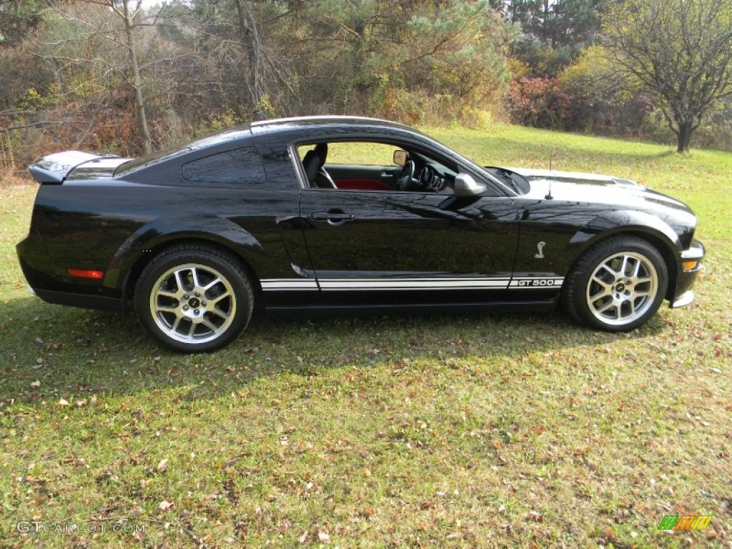 2007 Mustang Shelby GT500 Coupe - Black / Black/Red photo #10