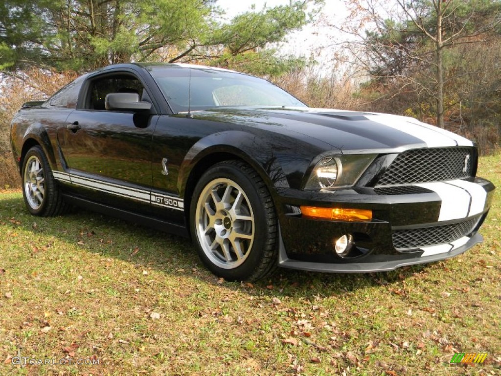 2007 Mustang Shelby GT500 Coupe - Black / Black/Red photo #12