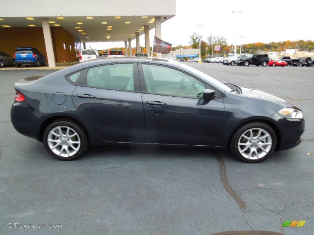 2013 Dart SXT - Maximum Steel Metallic / Black/Light Diesel Gray photo #6