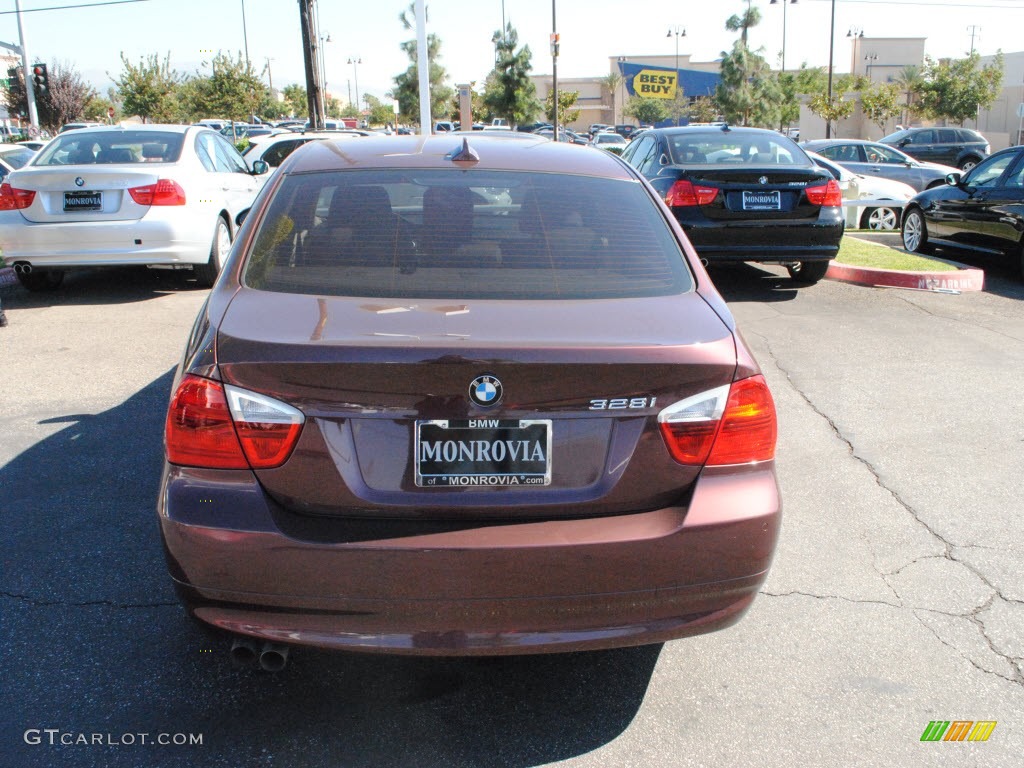 2007 3 Series 328i Sedan - Barrique Red Metallic / Beige photo #5