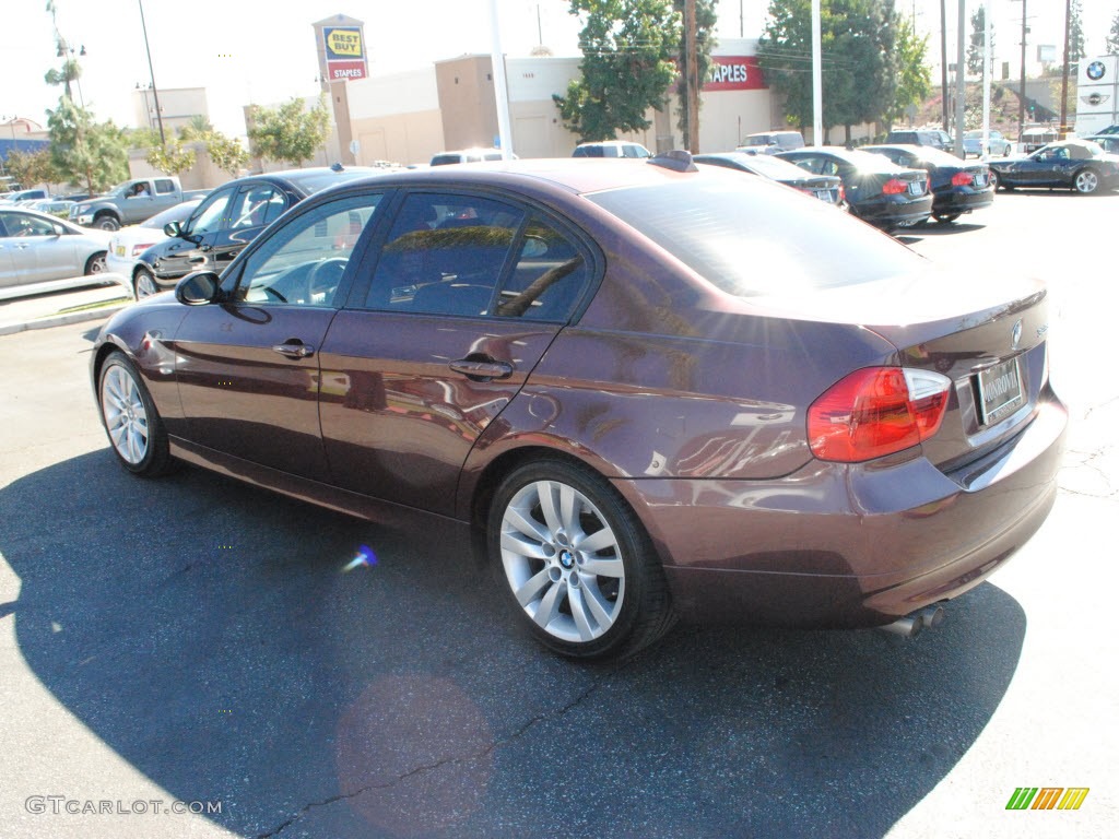 2007 3 Series 328i Sedan - Barrique Red Metallic / Beige photo #6