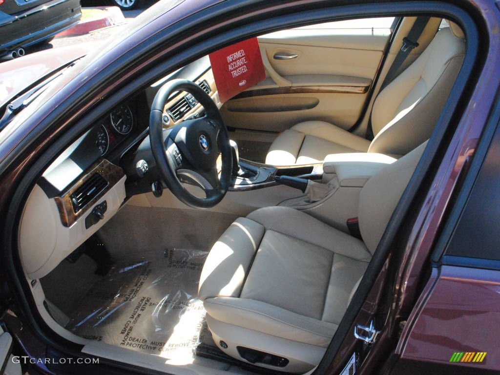 2007 3 Series 328i Sedan - Barrique Red Metallic / Beige photo #10