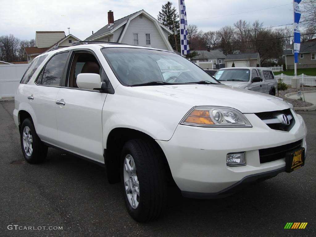 2004 MDX  - Aspen White Pearl / Saddle photo #7