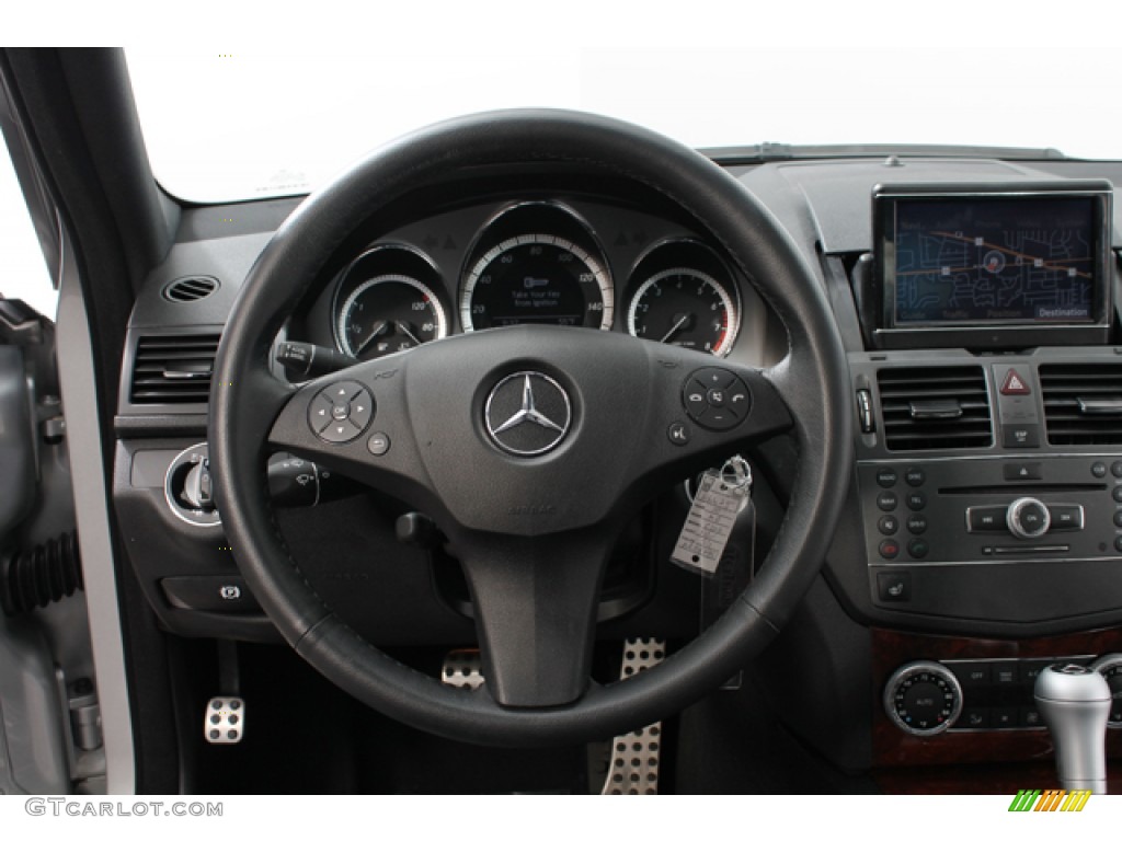 2010 Mercedes-Benz C 300 Sport 4Matic Black Steering Wheel Photo #72905456