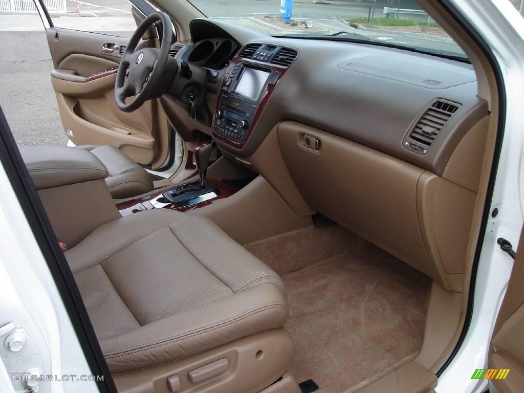 2004 MDX  - Aspen White Pearl / Saddle photo #24