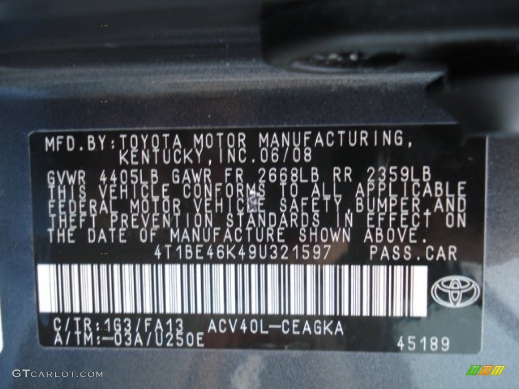 2009 Camry XLE - Magnetic Gray Metallic / Ash photo #25