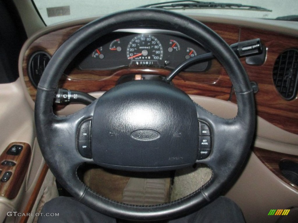 1997 Ford E Series Van E150 Conversion Van Medium Prairie Tan Steering Wheel Photo #72907322