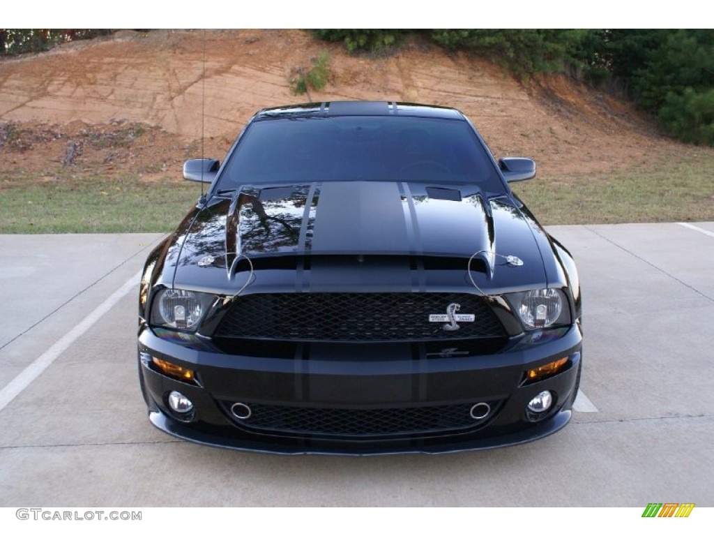 2009 Mustang Shelby GT500 Super Snake Coupe - Black / Black/Black photo #3