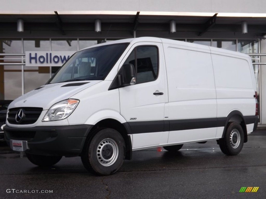2012 Sprinter 2500 High Roof Cargo Van - Arctic White / Lima Black Fabric photo #2