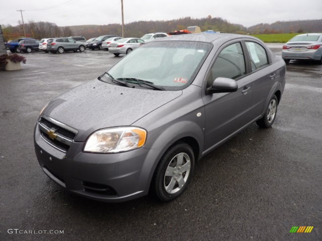 2008 Aveo LS Sedan - Medium Gray Metallic / Charcoal photo #3