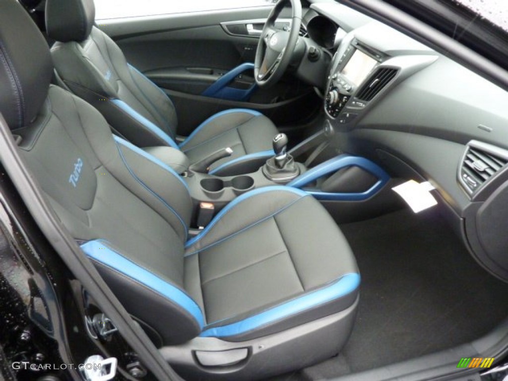 Blue Interior 2013 Hyundai Veloster Turbo Photo #72909808