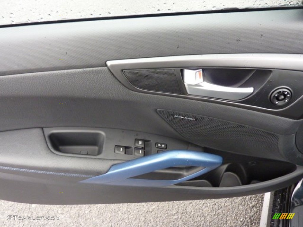 2013 Hyundai Veloster Turbo Blue Door Panel Photo #72909943