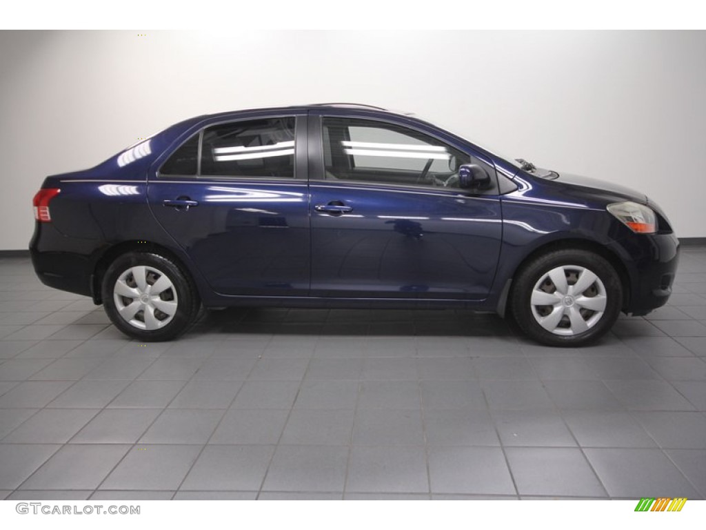 2008 Yaris Sedan - Nautical Blue Metallic / Bisque photo #7