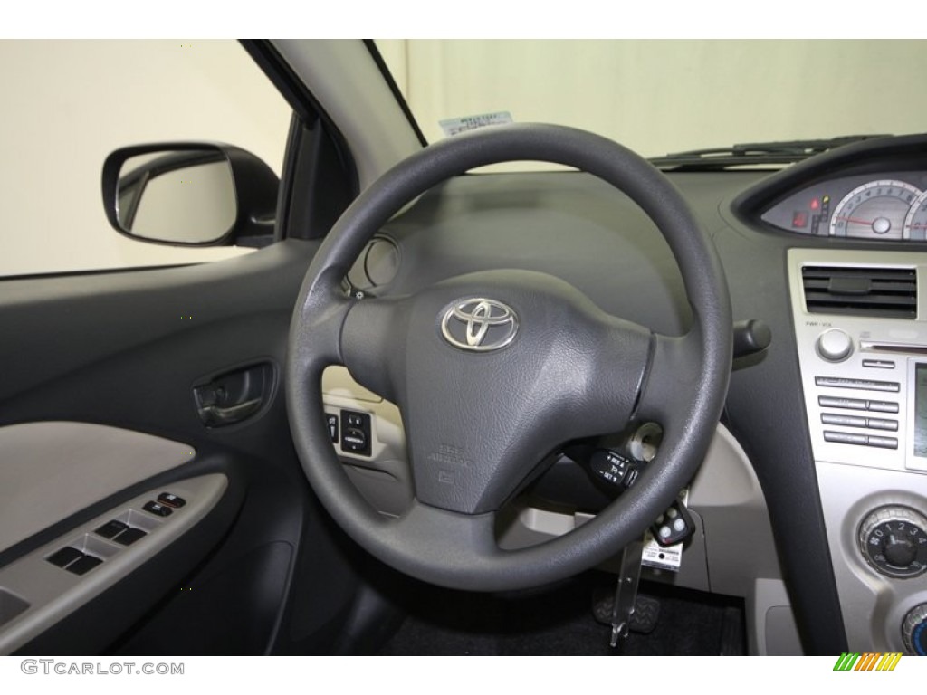 2008 Toyota Yaris Sedan Bisque Steering Wheel Photo #72911585