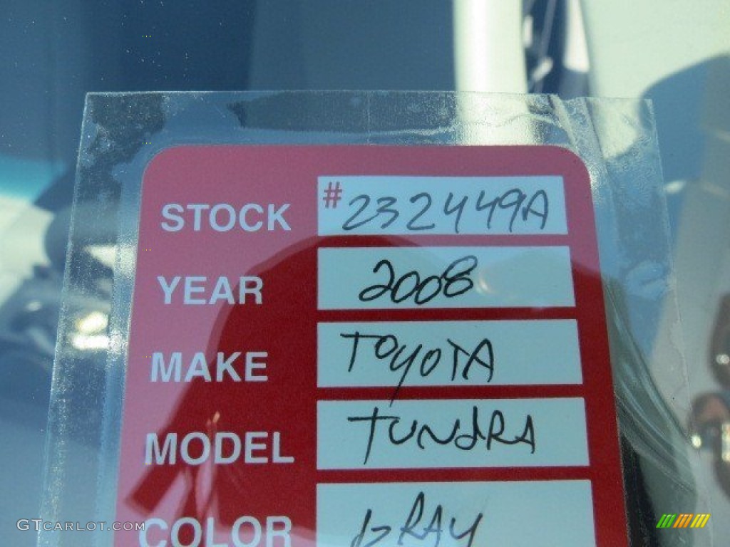 2008 Tundra SR5 TRD Double Cab 4x4 - Slate Gray Metallic / Graphite Gray photo #20