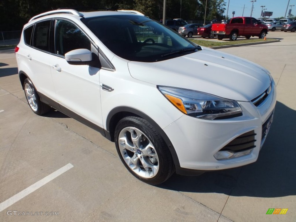 2013 Escape Titanium 2.0L EcoBoost - White Platinum Metallic Tri-Coat / Charcoal Black photo #1