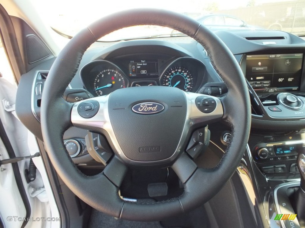 2013 Escape Titanium 2.0L EcoBoost - White Platinum Metallic Tri-Coat / Charcoal Black photo #16