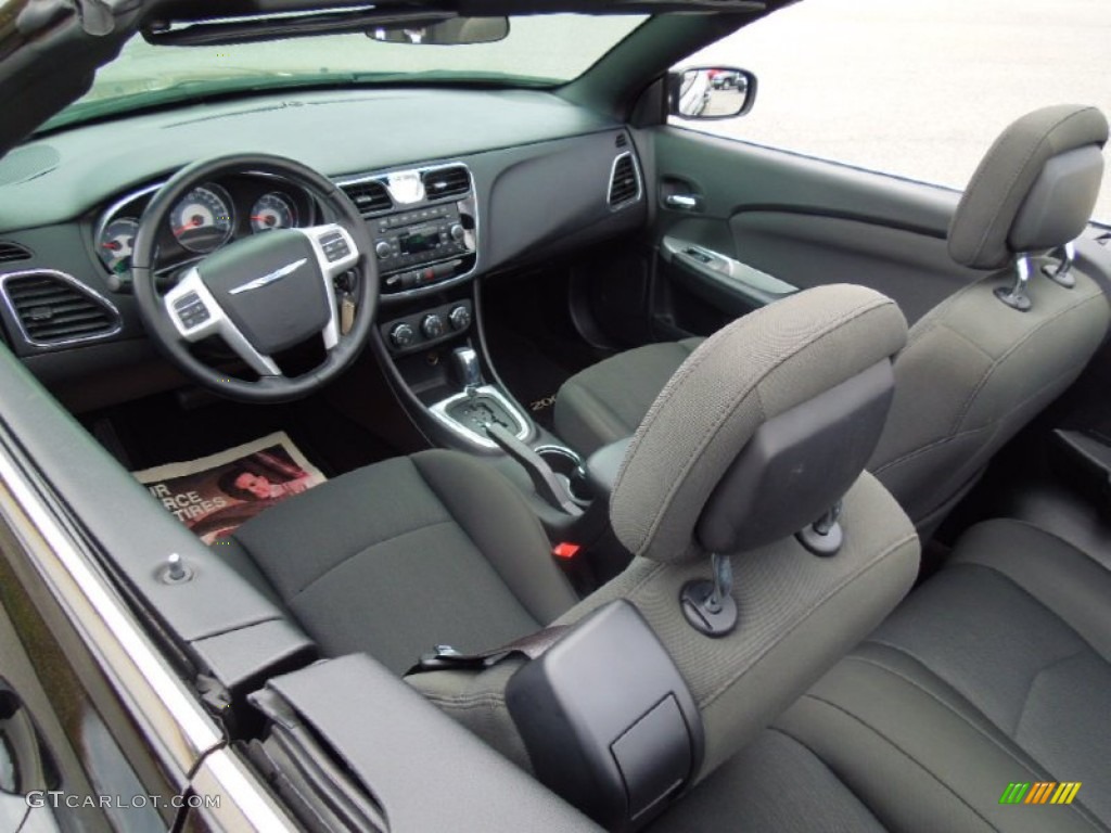 Black Interior 2012 Chrysler 200 Touring Convertible Photo #72914017