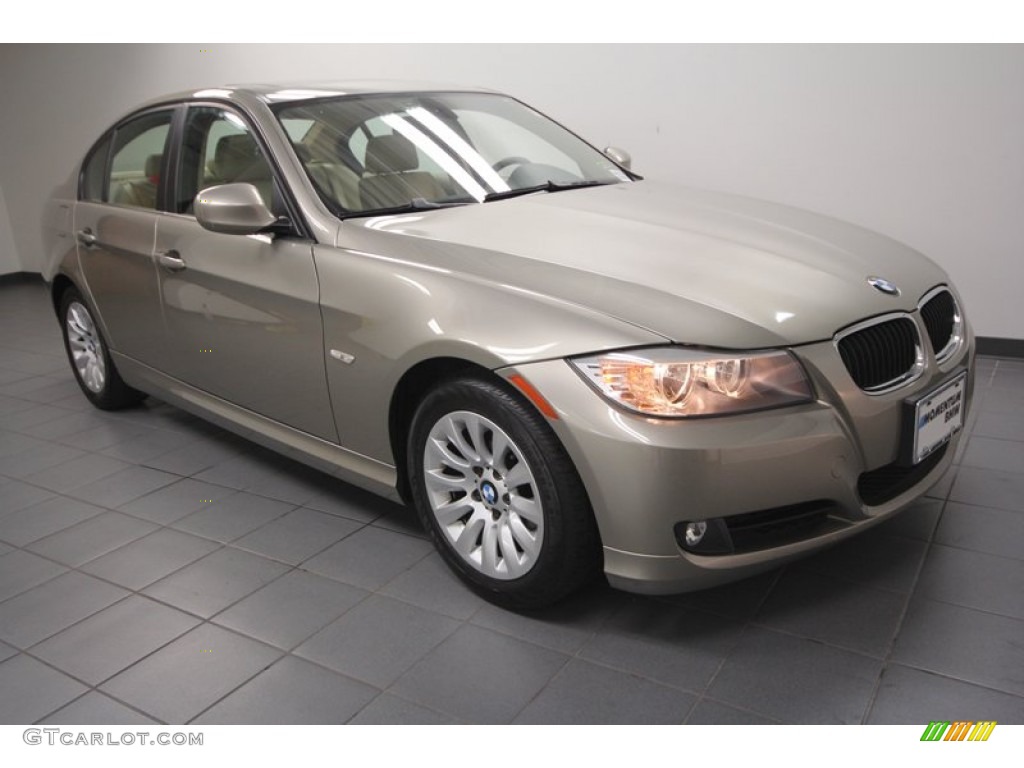 2009 3 Series 328i Sedan - Platinum Bronze Metallic / Beige photo #1