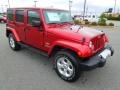 2013 Deep Cherry Red Crystal Pearl Jeep Wrangler Unlimited Sahara 4x4  photo #6