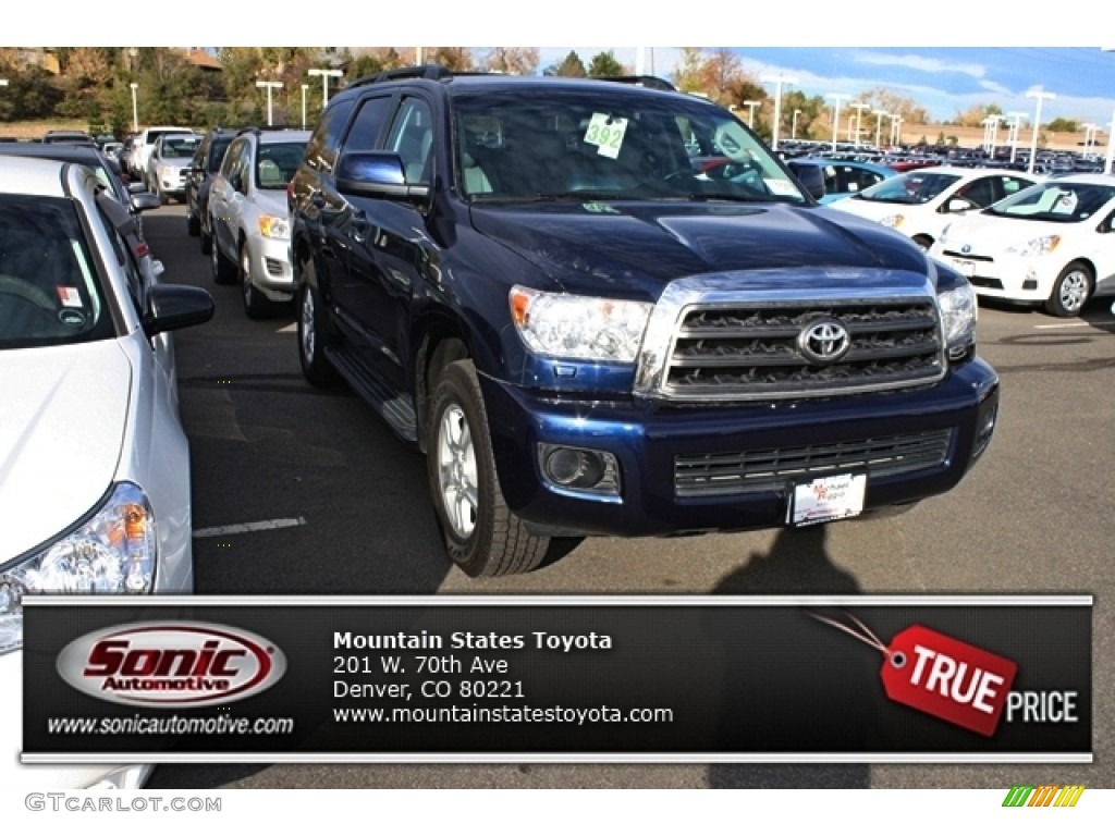 2009 Sequoia SR5 4x4 - Nautical Blue Metallic / Graphite Gray photo #1