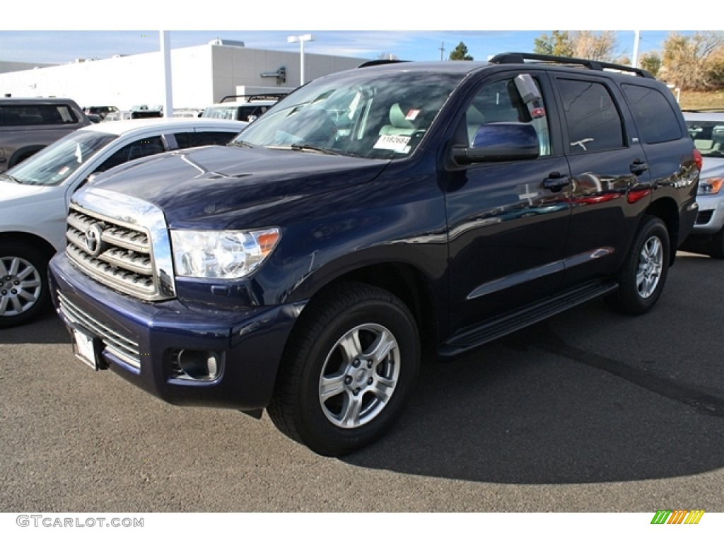 2009 Sequoia SR5 4x4 - Nautical Blue Metallic / Graphite Gray photo #4