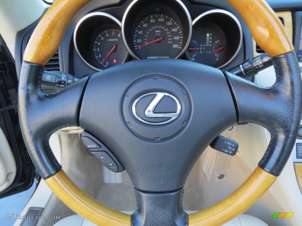 2005 Lexus SC 430 Ecru Beige Steering Wheel Photo #72915493