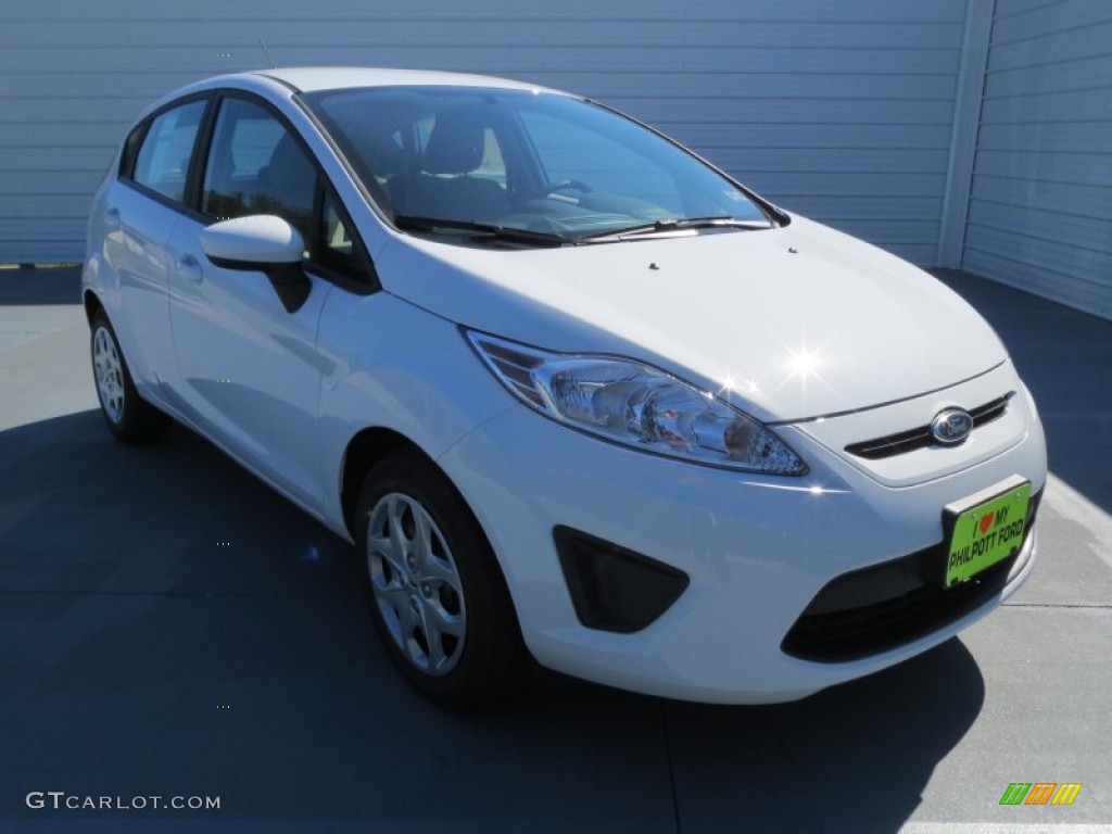 2013 Fiesta S Hatchback - Oxford White / Charcoal Black/Light Stone photo #1