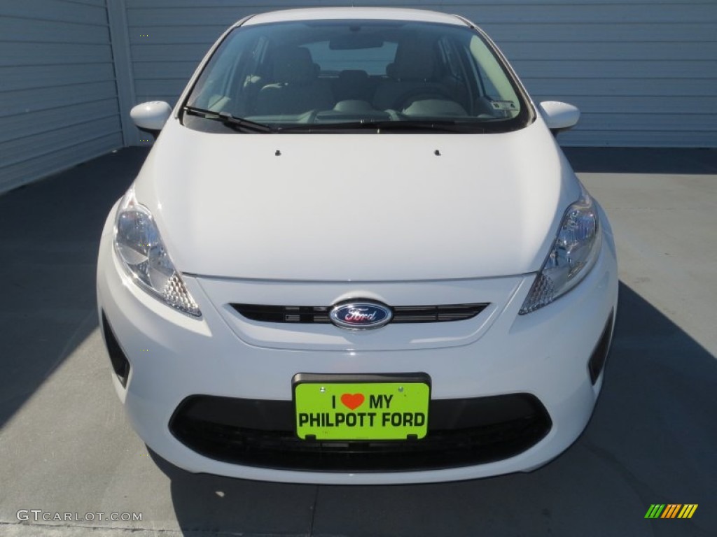 2013 Fiesta S Hatchback - Oxford White / Charcoal Black/Light Stone photo #7