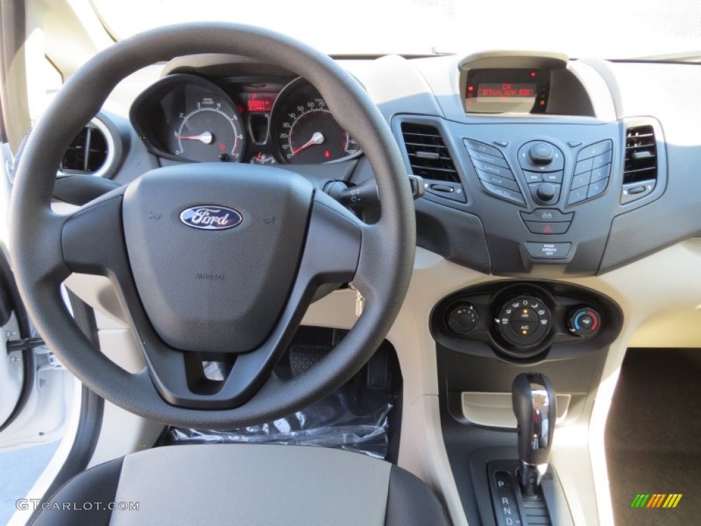 Charcoal Black Light Stone Interior 2013 Ford Fiesta S