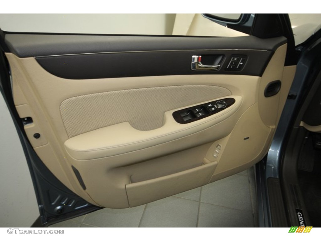 2009 Genesis 4.6 Sedan - Sterling Blue Metallic / Beige photo #15