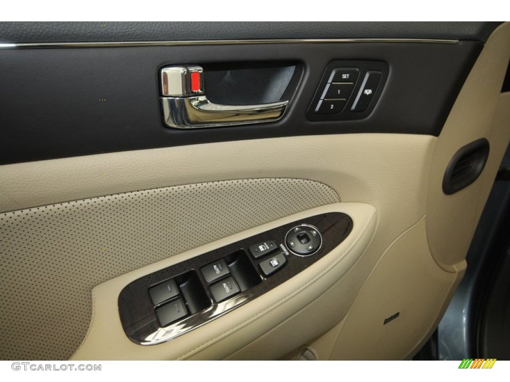 2009 Genesis 4.6 Sedan - Sterling Blue Metallic / Beige photo #16