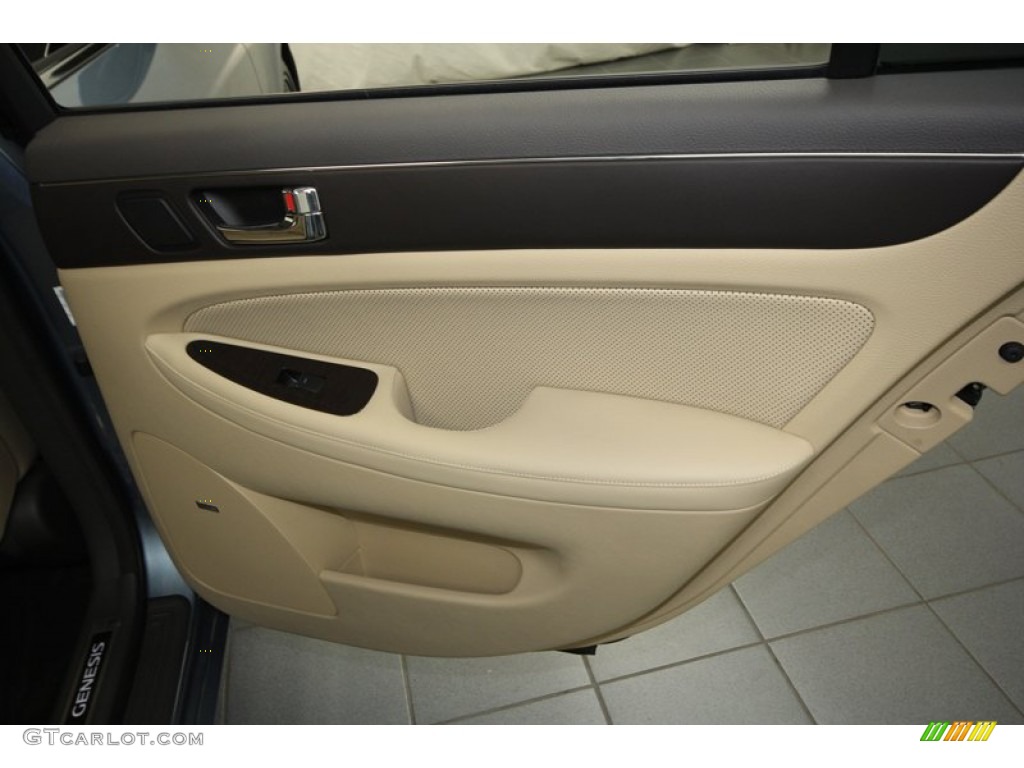2009 Genesis 4.6 Sedan - Sterling Blue Metallic / Beige photo #41