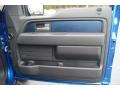 Raptor Black Leather/Cloth with Blue Accent Door Panel Photo for 2013 Ford F150 #72918397