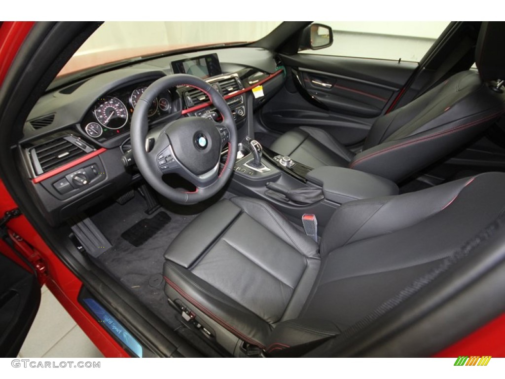 Black Interior 2013 BMW 3 Series 335i Sedan Photo #72918688