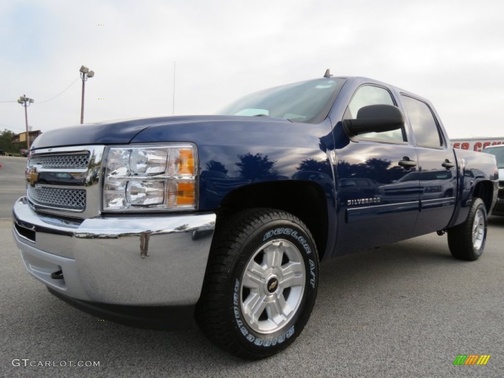 2013 Silverado 1500 LT Crew Cab 4x4 - Blue Topaz Metallic / Ebony photo #3