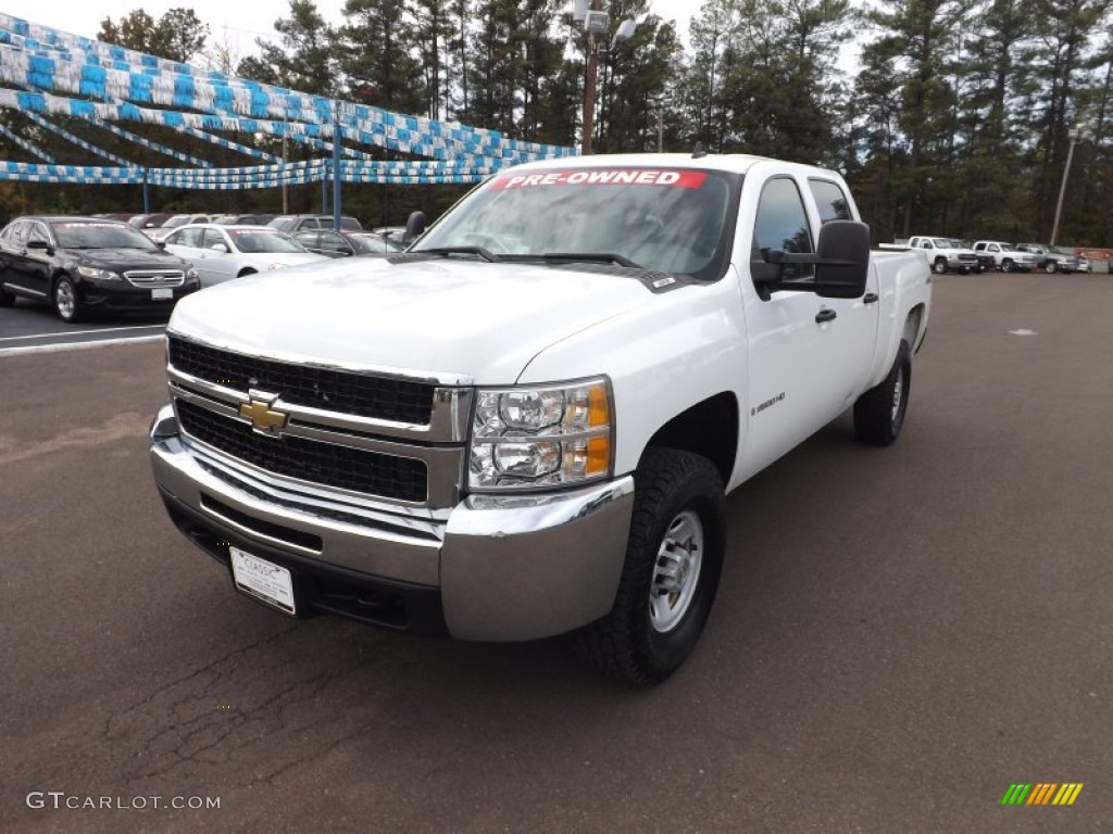 2009 Silverado 2500HD Work Truck Crew Cab 4x4 - Summit White / Light Titanium/Dark Titanium photo #1