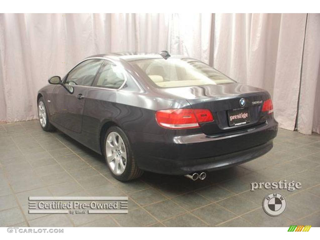 2007 3 Series 328xi Coupe - Monaco Blue Metallic / Cream Beige photo #3
