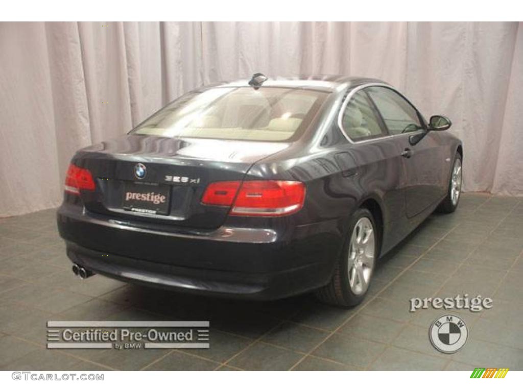 2007 3 Series 328xi Coupe - Monaco Blue Metallic / Cream Beige photo #5