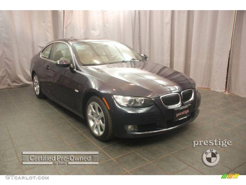 2007 3 Series 328xi Coupe - Monaco Blue Metallic / Cream Beige photo #7