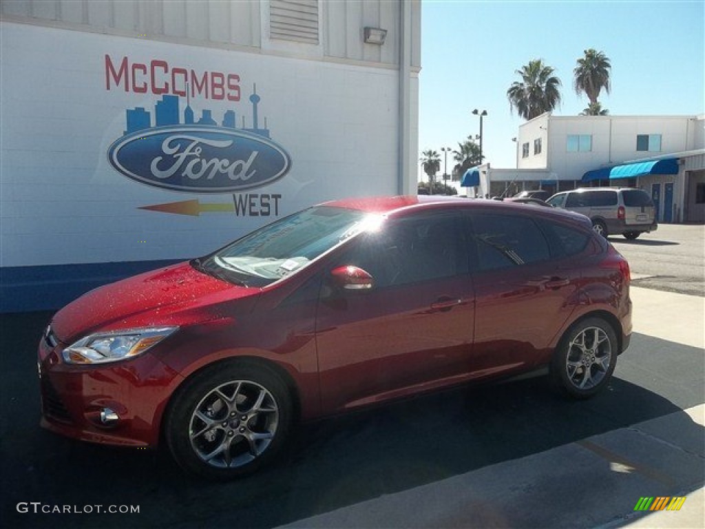 2013 Focus SE Hatchback - Ruby Red / Charcoal Black photo #1