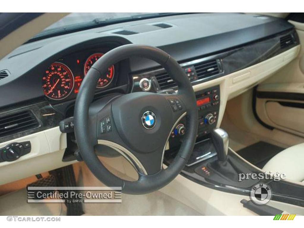 2007 3 Series 328xi Coupe - Monaco Blue Metallic / Cream Beige photo #15