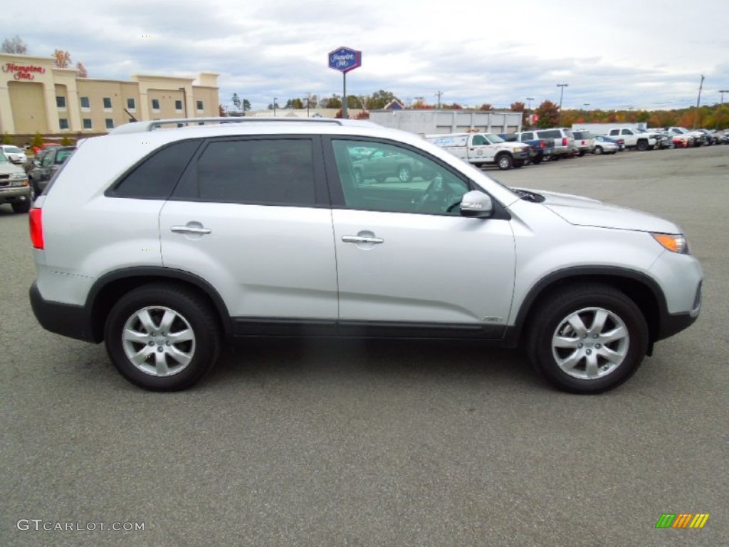 2012 Sorento LX V6 AWD - Bright Silver / Black photo #6