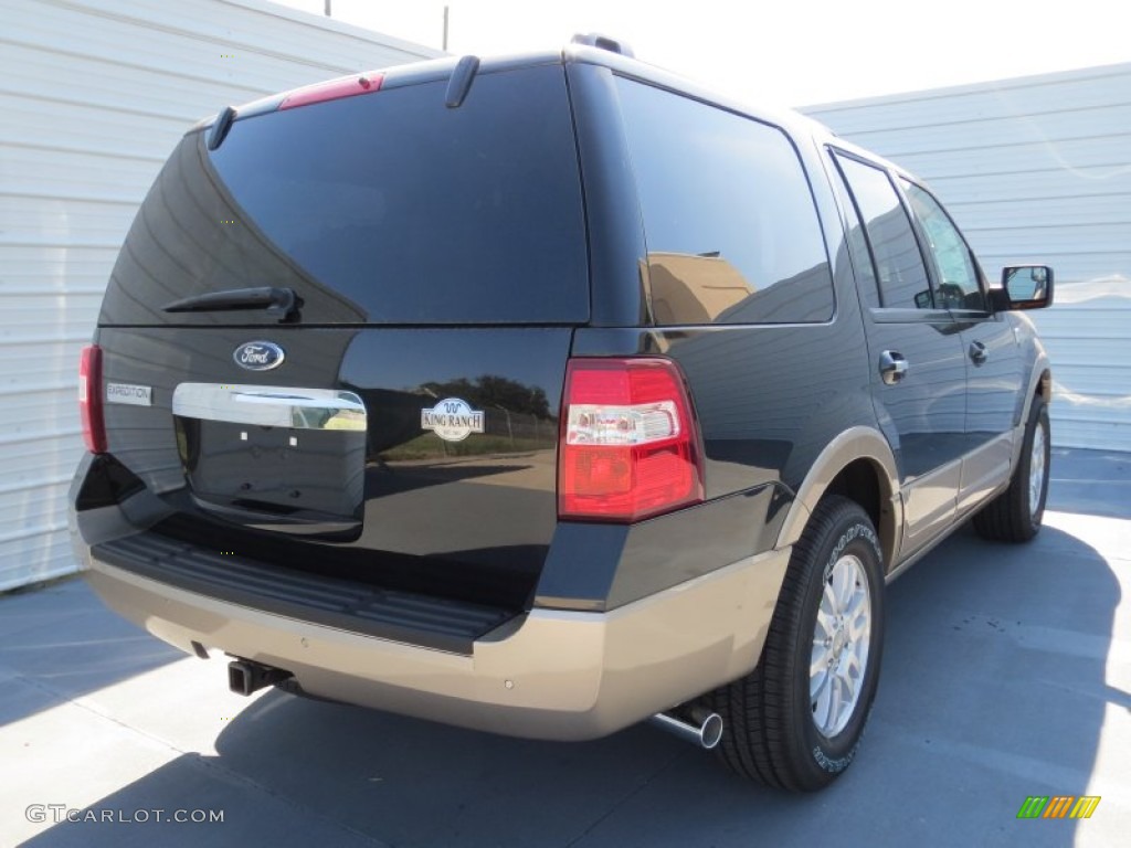 2013 Expedition King Ranch 4x4 - Tuxedo Black / King Ranch Charcoal Black/Chaparral Leather photo #3