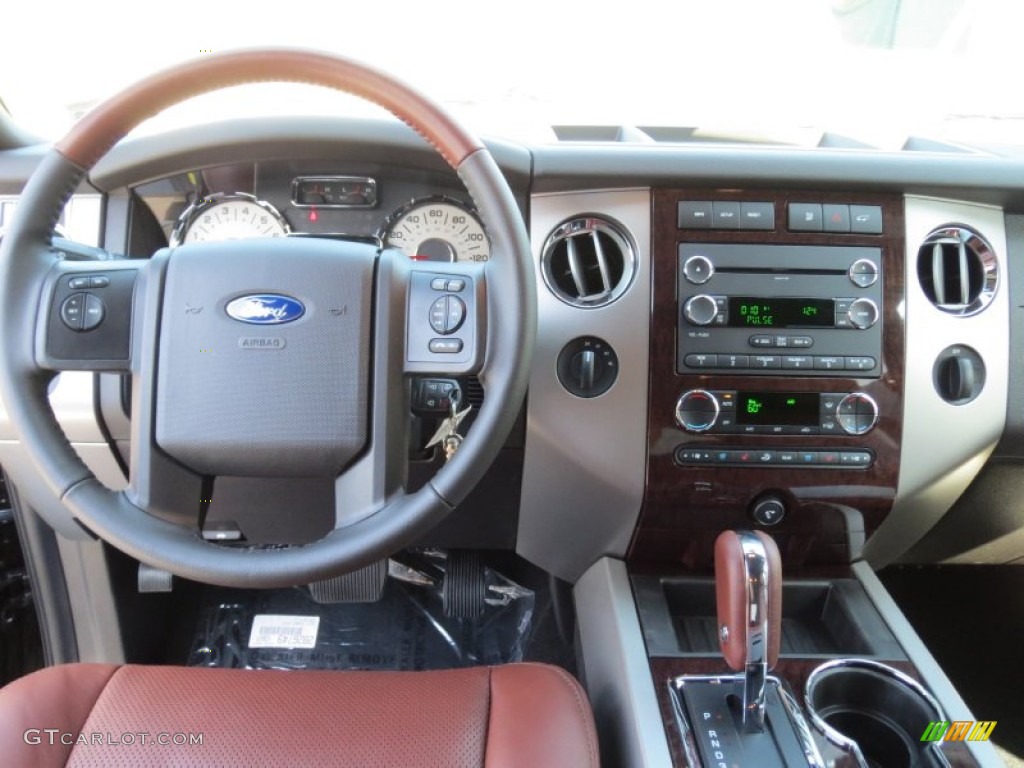 2013 Ford Expedition King Ranch 4x4 King Ranch Charcoal Black/Chaparral Leather Dashboard Photo #72922579