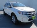 2013 White Platinum Tri-Coat Ford Edge SEL  photo #1