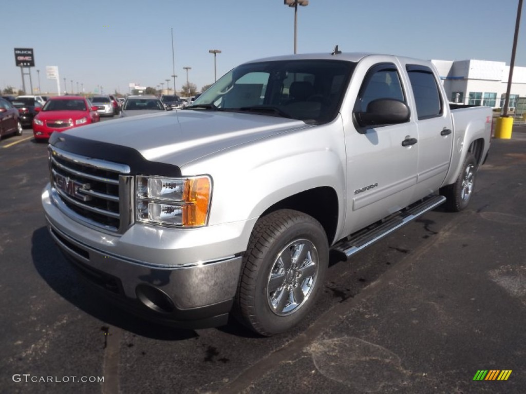 2013 Sierra 1500 SLE Crew Cab 4x4 - Quicksilver Metallic / Ebony photo #1